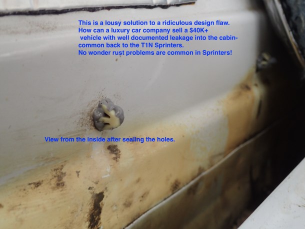 Finished panel clip from the inside.